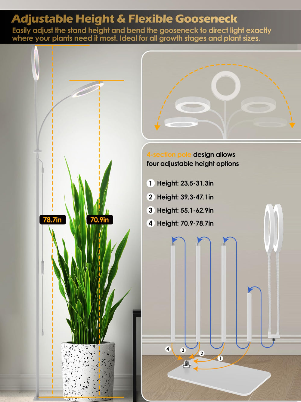 GLOWRIUM control panel showing dimming and mode buttons for easy adjustments benefit