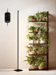 GLOWRIUM front view of vertical standing grow light showing full coverage benefit