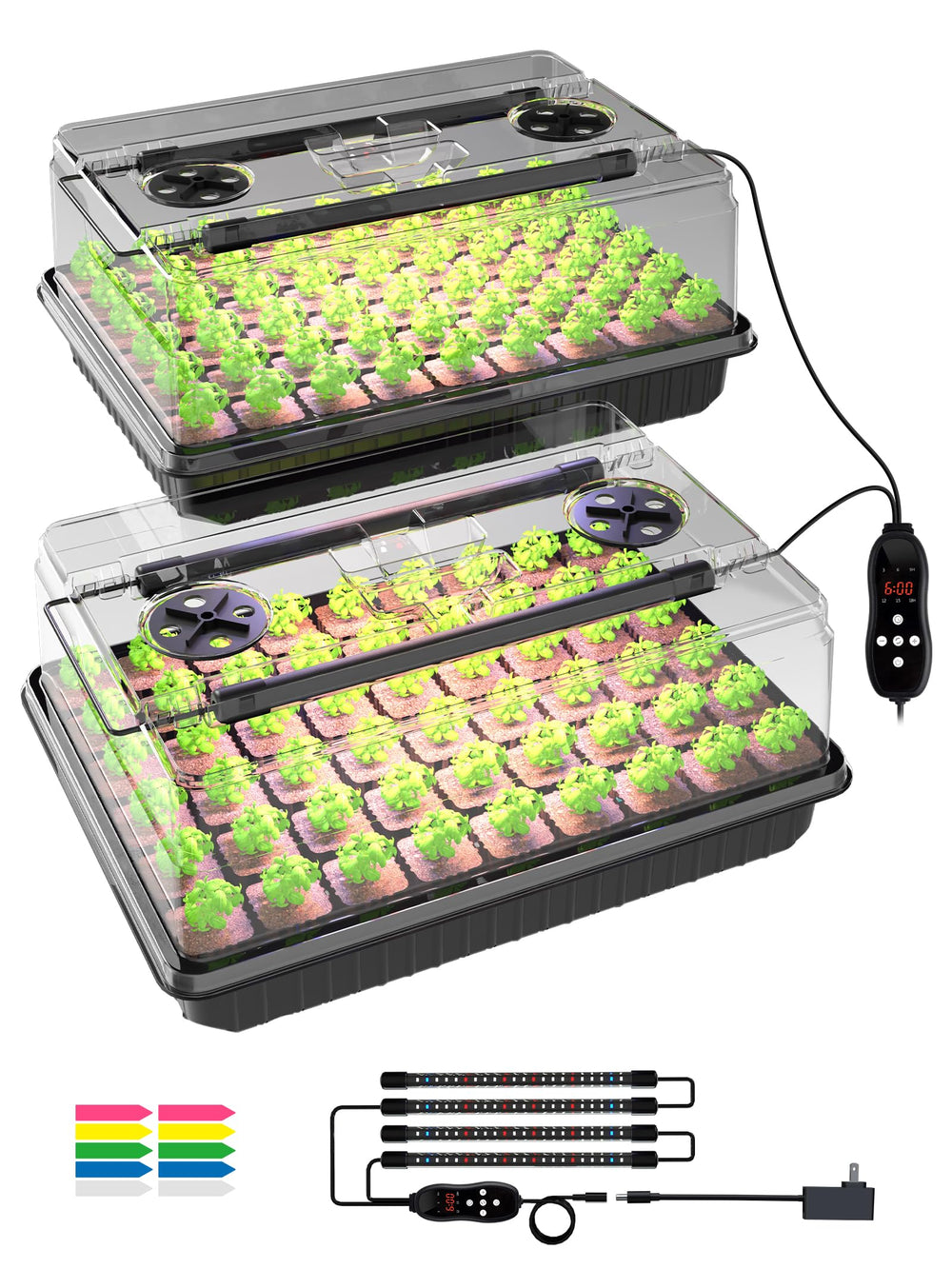 GLOWRIUM front view of complete tray showing LEDs and dome for easy setup