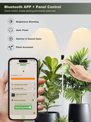 GLOWRIUM LED panel close-up revealing 128 LEDs and full-spectrum benefit efficient growth