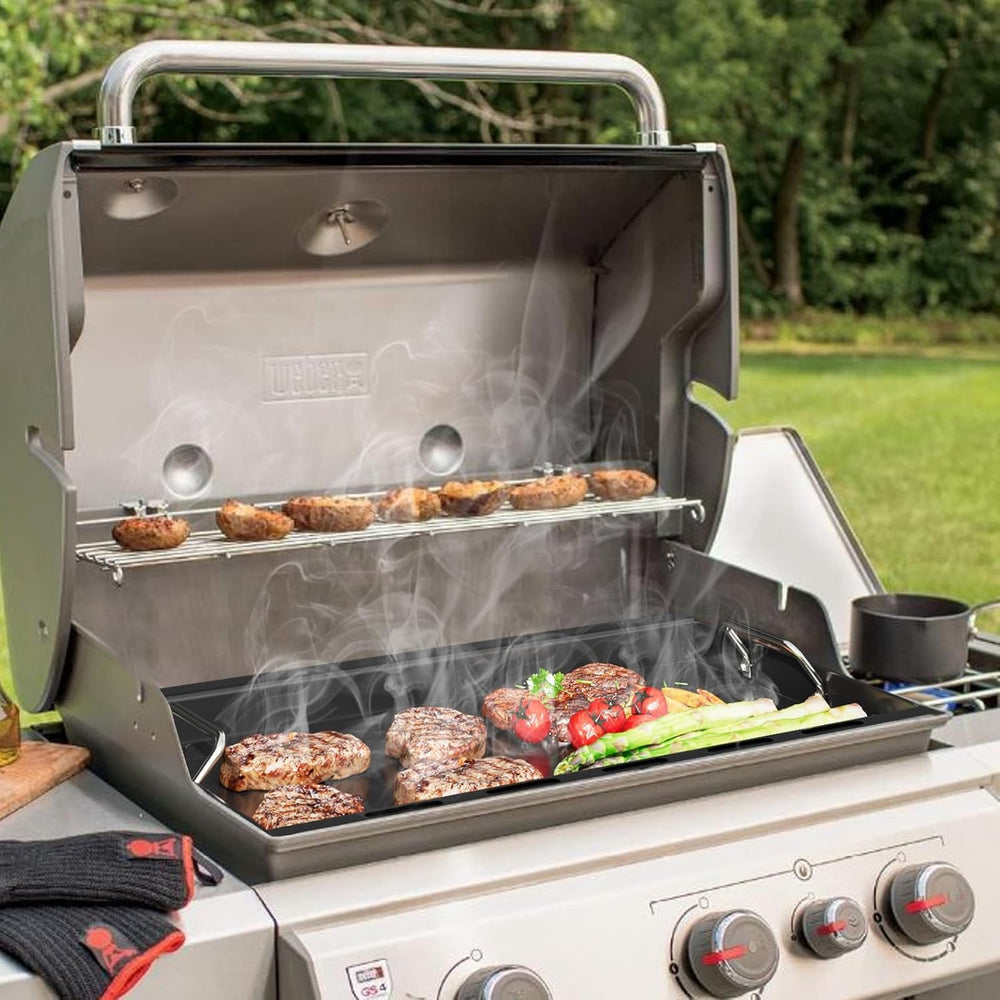 GLOWYE griddle cooking pancakes and eggs demonstrating versatile breakfast performance