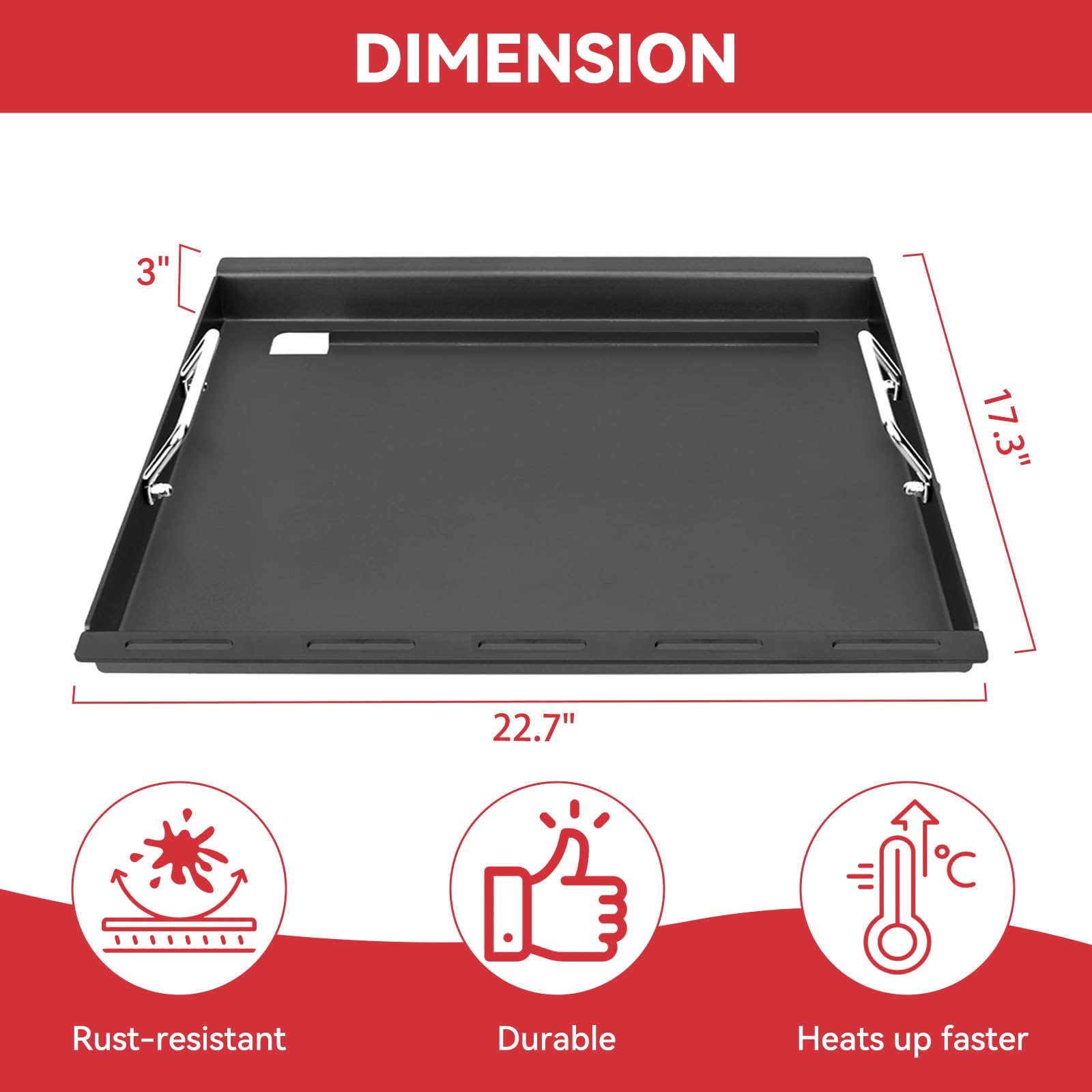 GLOWYE dual handles detail for safe lifting and easy repositioning