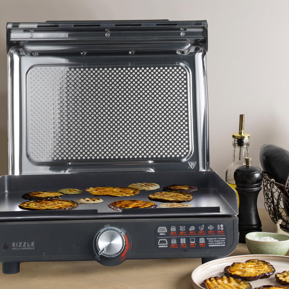 GLOWYE griddle plate next to ruler showing 14.5 by 10.8 inch size for fit accuracy