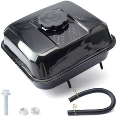 GLOXTED front view of metal fuel tank showing durable construction and easy fit