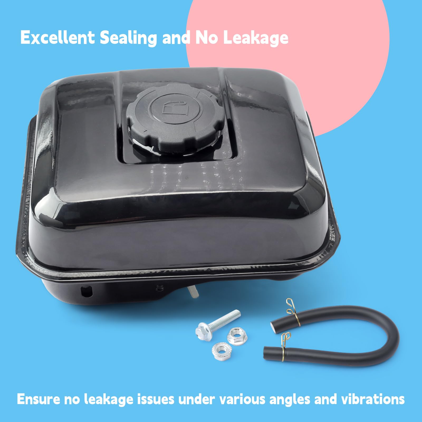 GLOXTED tank installed on pressure washer engine illustrating direct compatibility