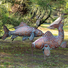 G/N large koi side profile highlighting vintage copper finish and presence