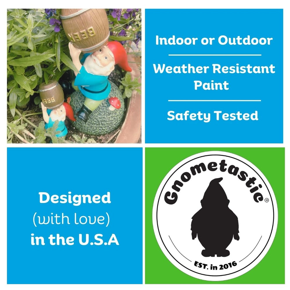 Gnometastic packaging and label showing safety-tested paint and product info