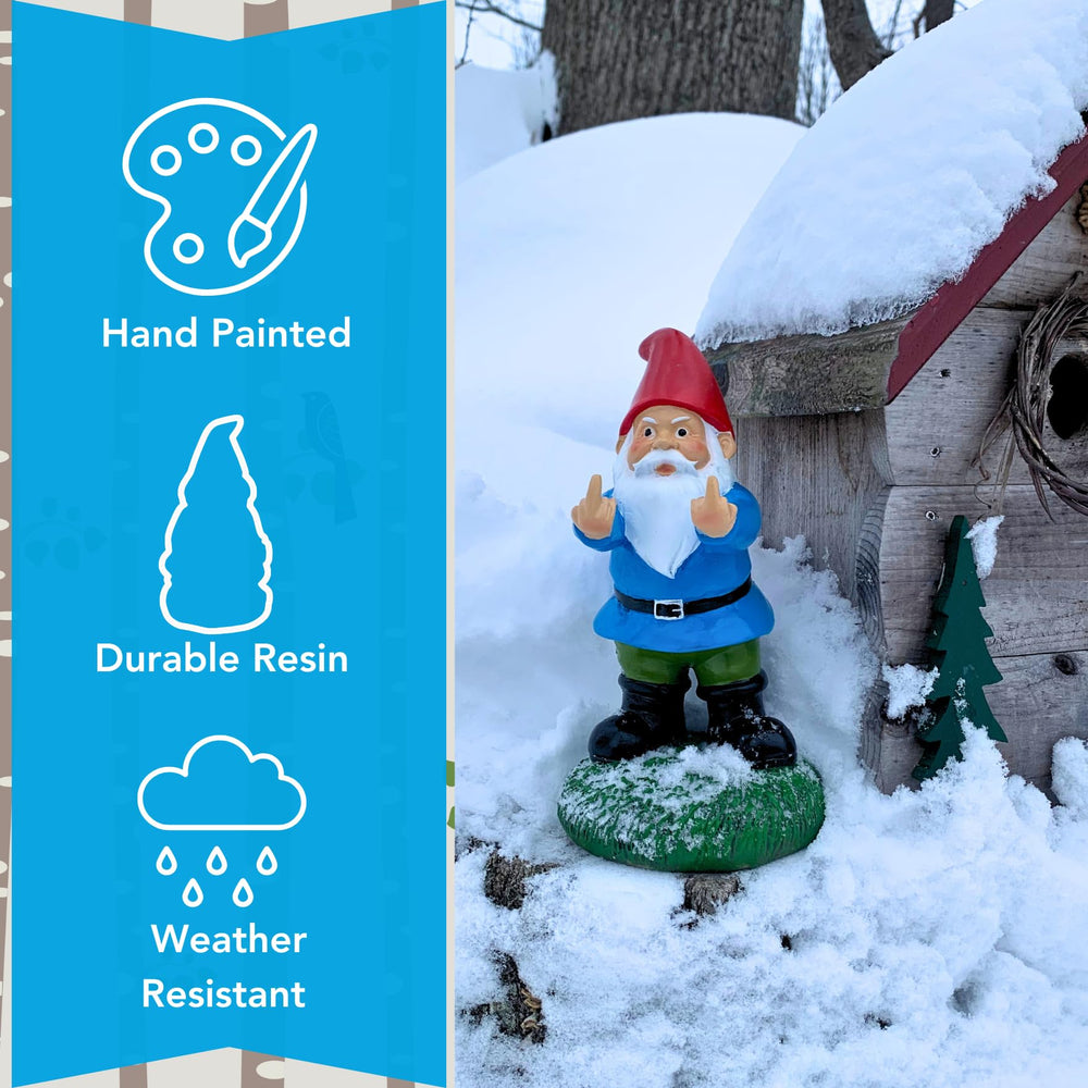 Gnometastic next to garden tools showing 12.5 inch size and placement benefit