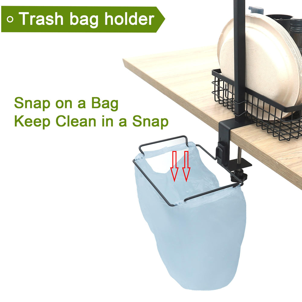 Go-komax utensil holder filled with spatula and tongs for easy reach and safer handling