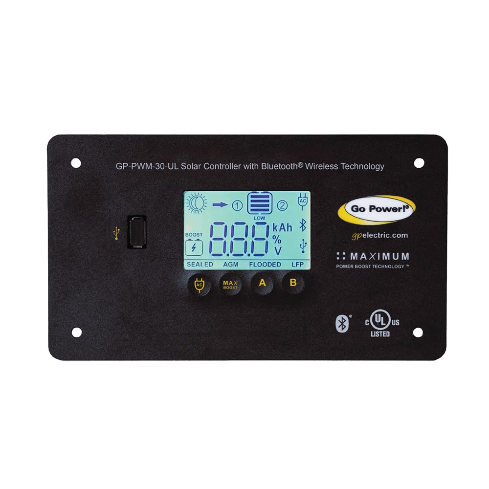 Go Power GP-PWM-30-UL installed on an RV roof demonstrating compact durable fit