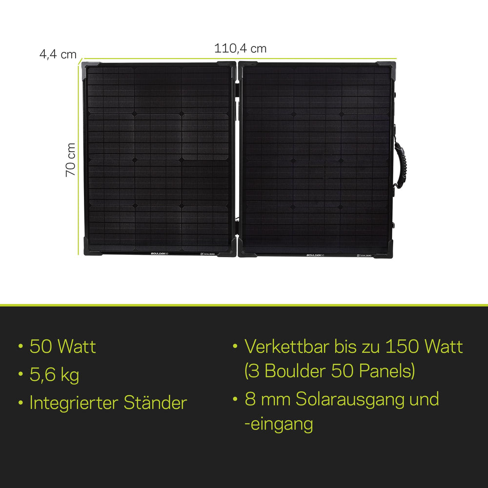 Goal Zero panel close-up of monocrystalline cells highlighting high efficiency benefit