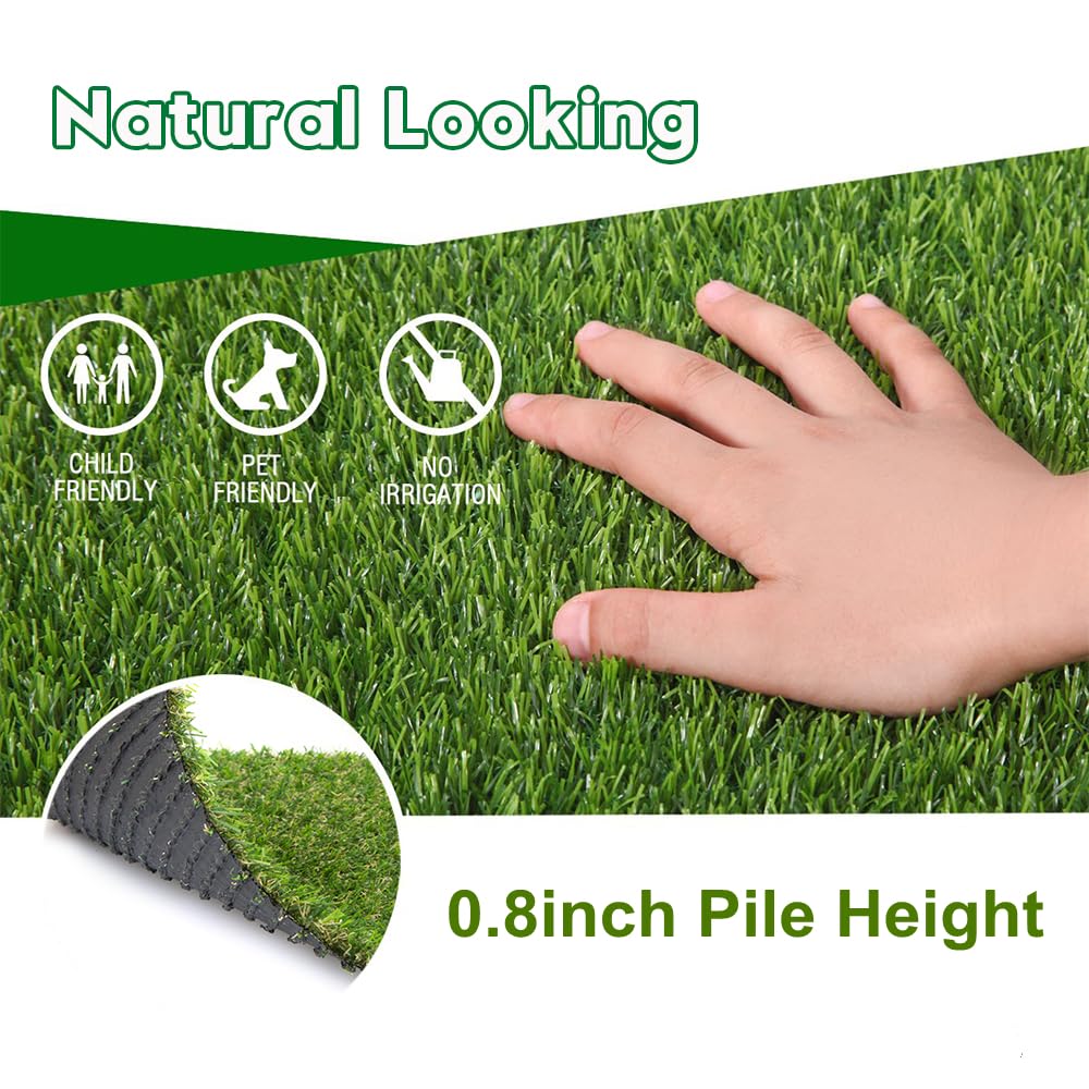 Goasis Lawn close-up of synthetic grass fibers highlighting soft texture and durability
