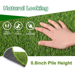 Goasis Lawn close-up of synthetic grass fibers highlighting soft texture and durability