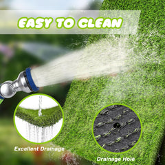 Goasis Lawn drain holes closeup illustrating quick drainage and easier cleanup