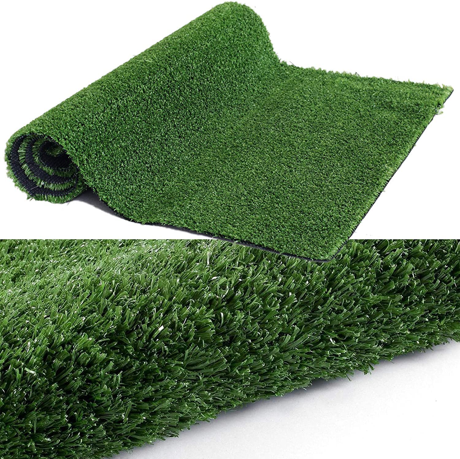 Goasis Lawn front packaging showing full 7x12ft turf and dimensions benefit easy selection