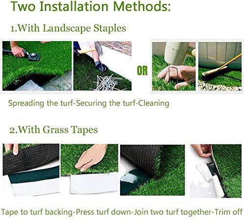 Goasis Lawn beside ruler showing 3ft by 5ft scale and easy fit