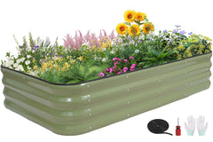 GoCampDirect front view assembled raised bed showing durable construction and easy setup