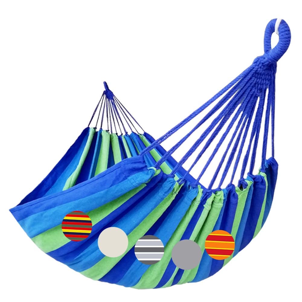 GOCAN hammock front view showing full extra large cotton bed for two