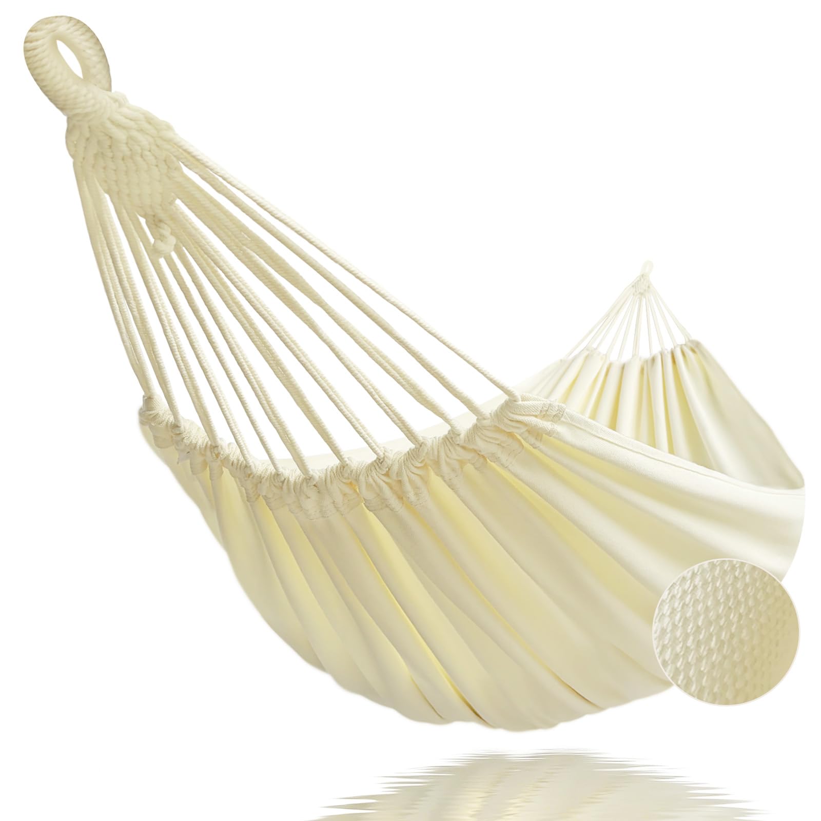 GOCAN hammock front view showing full bed and hanging loops for comfortable lounging