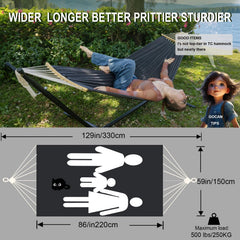 GOCAN hammock removable spreader bar detail, easy washing and stability