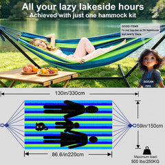 GOCAN hammock suspended between trees demonstrating easy outdoor use