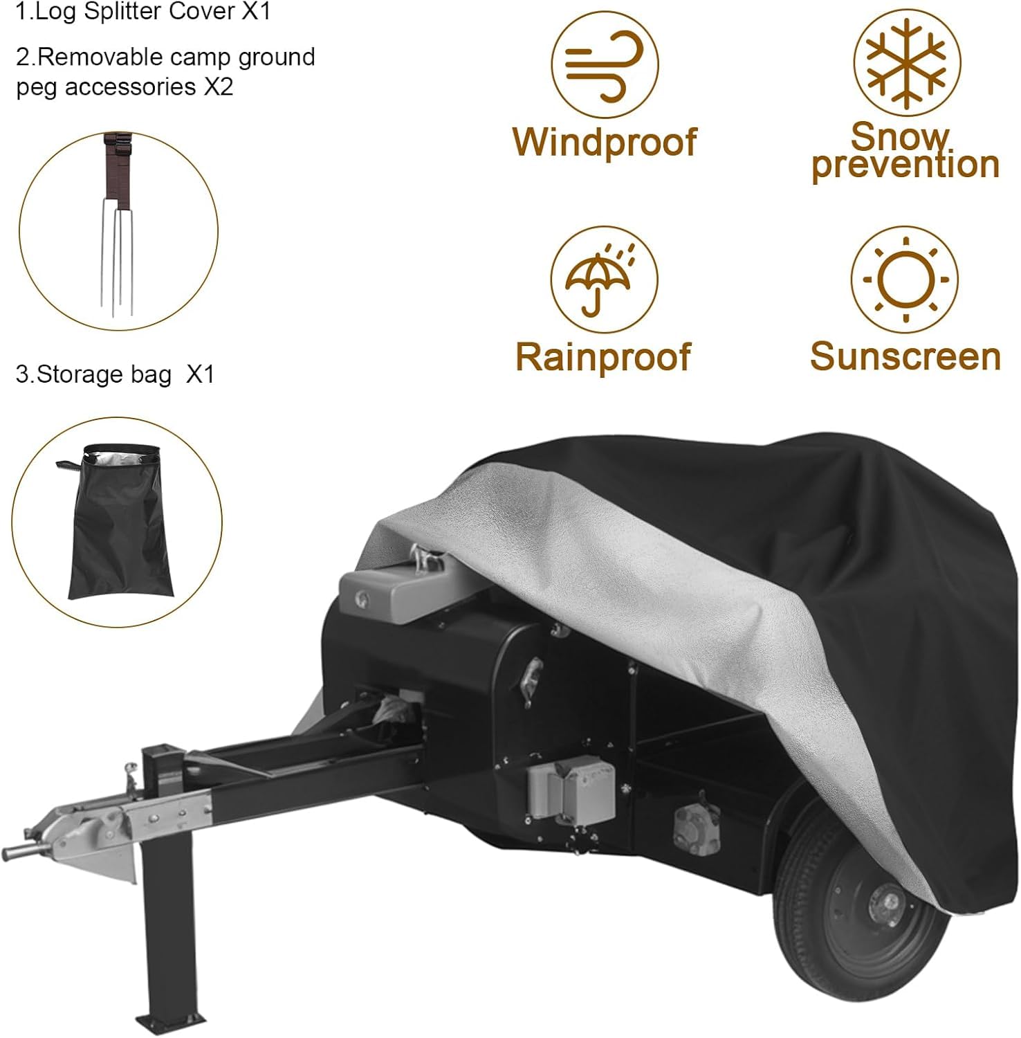 Goctoke folded cover inside storage bag for compact, organized storage