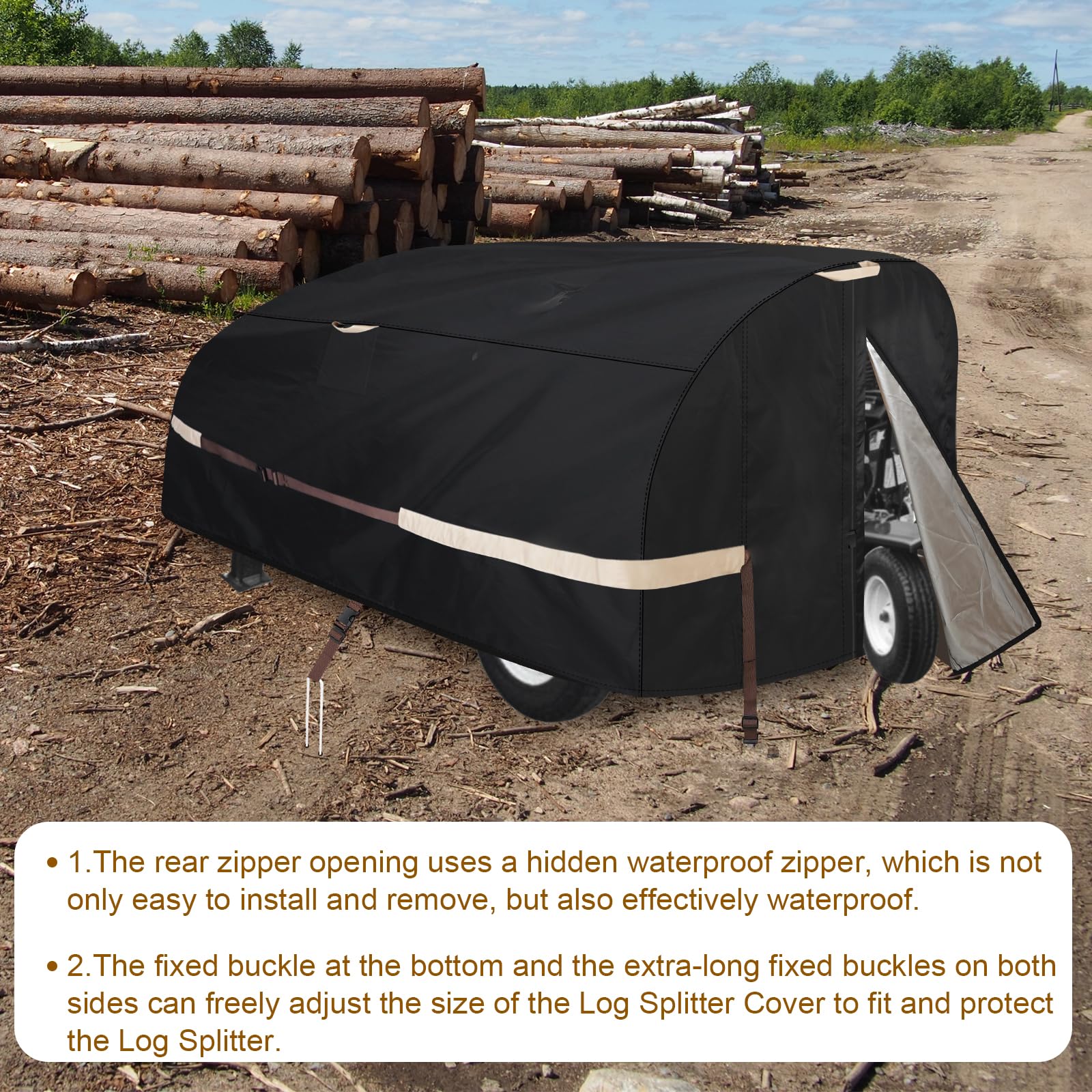 Goctoke tent stakes and anchor points securing cover against wind