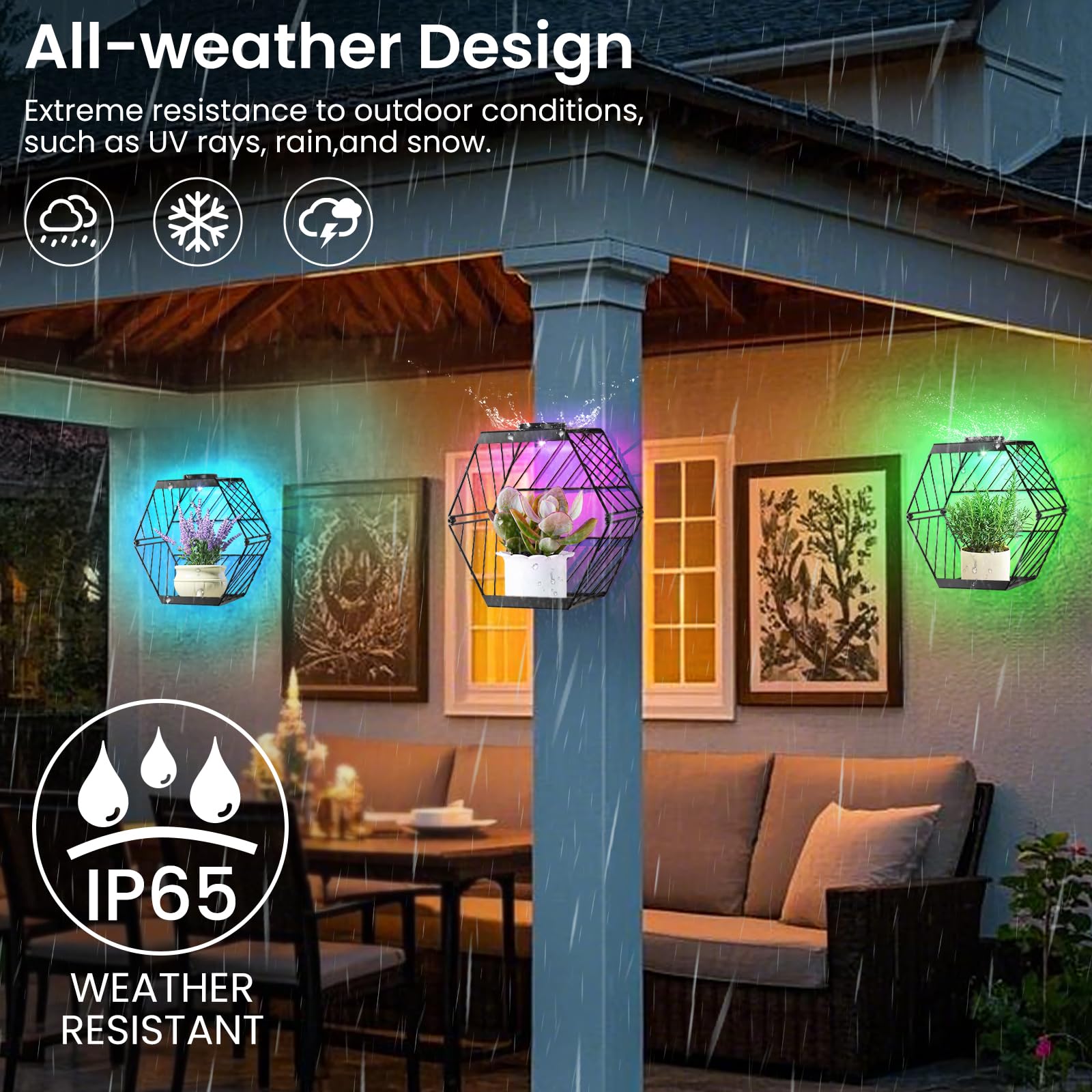 GOESWELL evening illumination casting soft glow to enhance patio ambiance