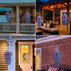 GOESWELL lit baskets at dusk creating warm outdoor ambiance