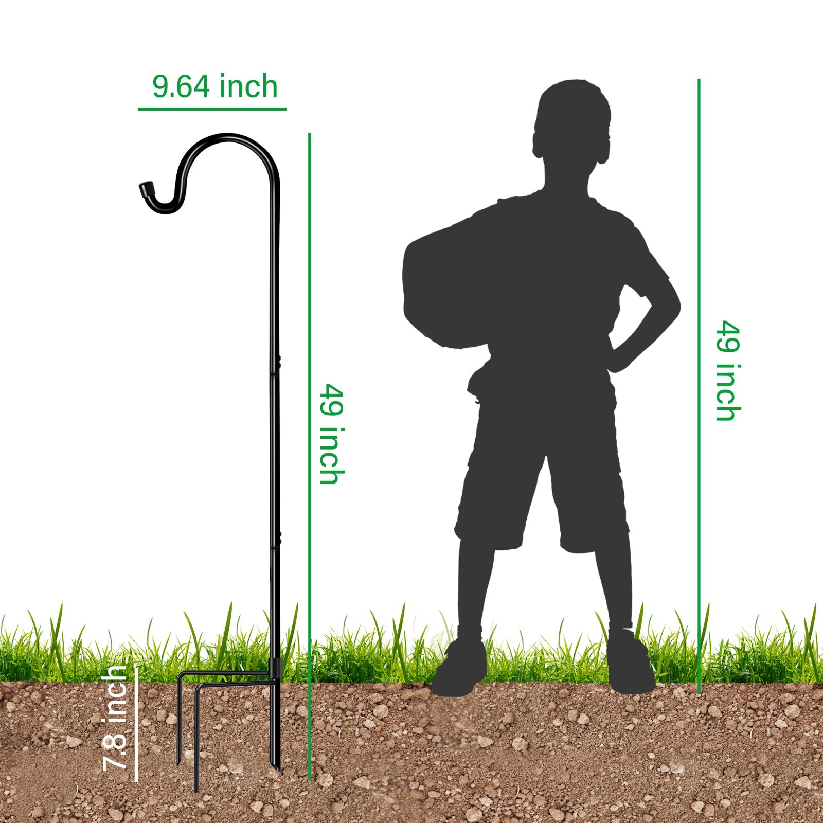 GOFORWILD close-up of curved hook arm highlighting secure hang point for feeders