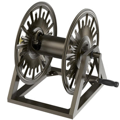 GOFORWILD front view wall-mounted reel showing tidy hose storage and durability