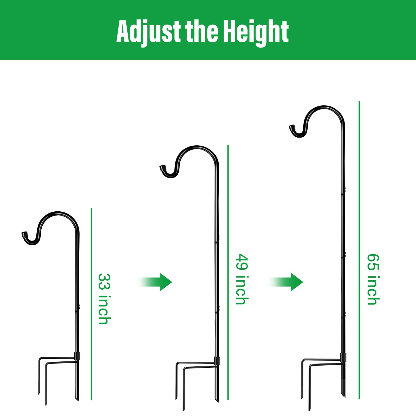 GOFORWILD assembly view displaying screw-together extenders for quick height adjustment