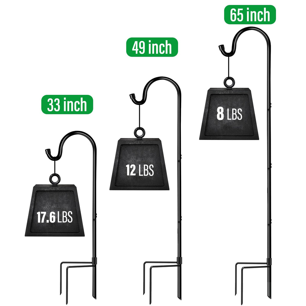 GOFORWILD shepherd hooks disassembled and packed for storage saving space during winter