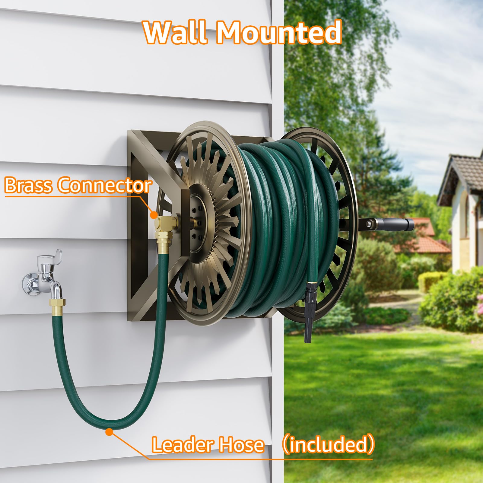 GOFORWILD in use winding hose with smooth rotation and low effort
