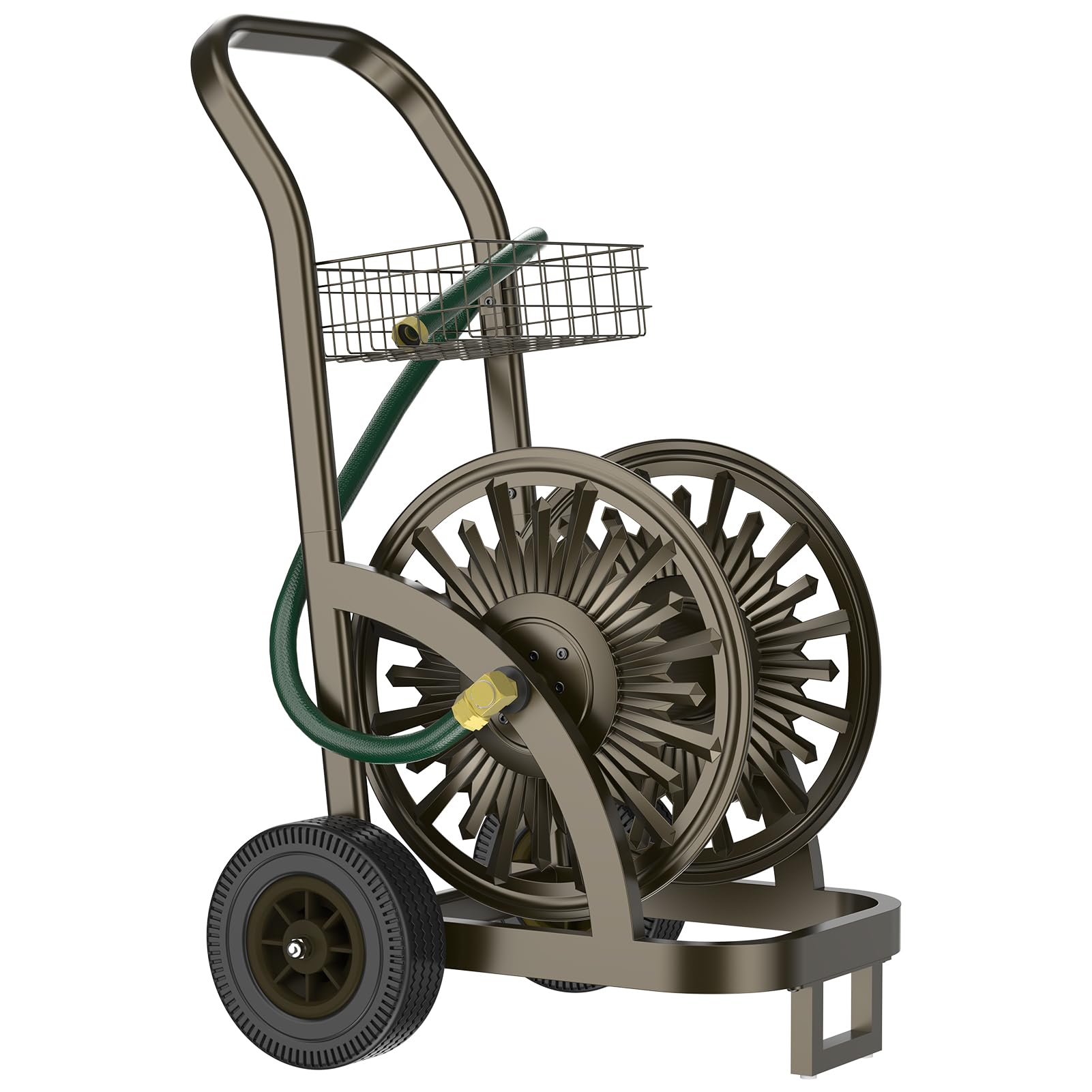 GOFORWILD reel cart front view showing stable frame and capacity benefit
