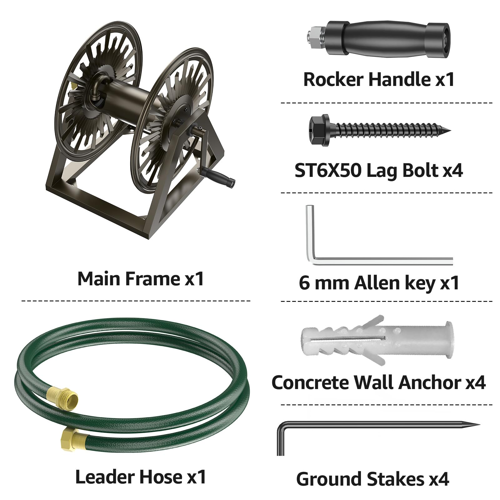 GOFORWILD scale comparison next to garden tools demonstrating robust size