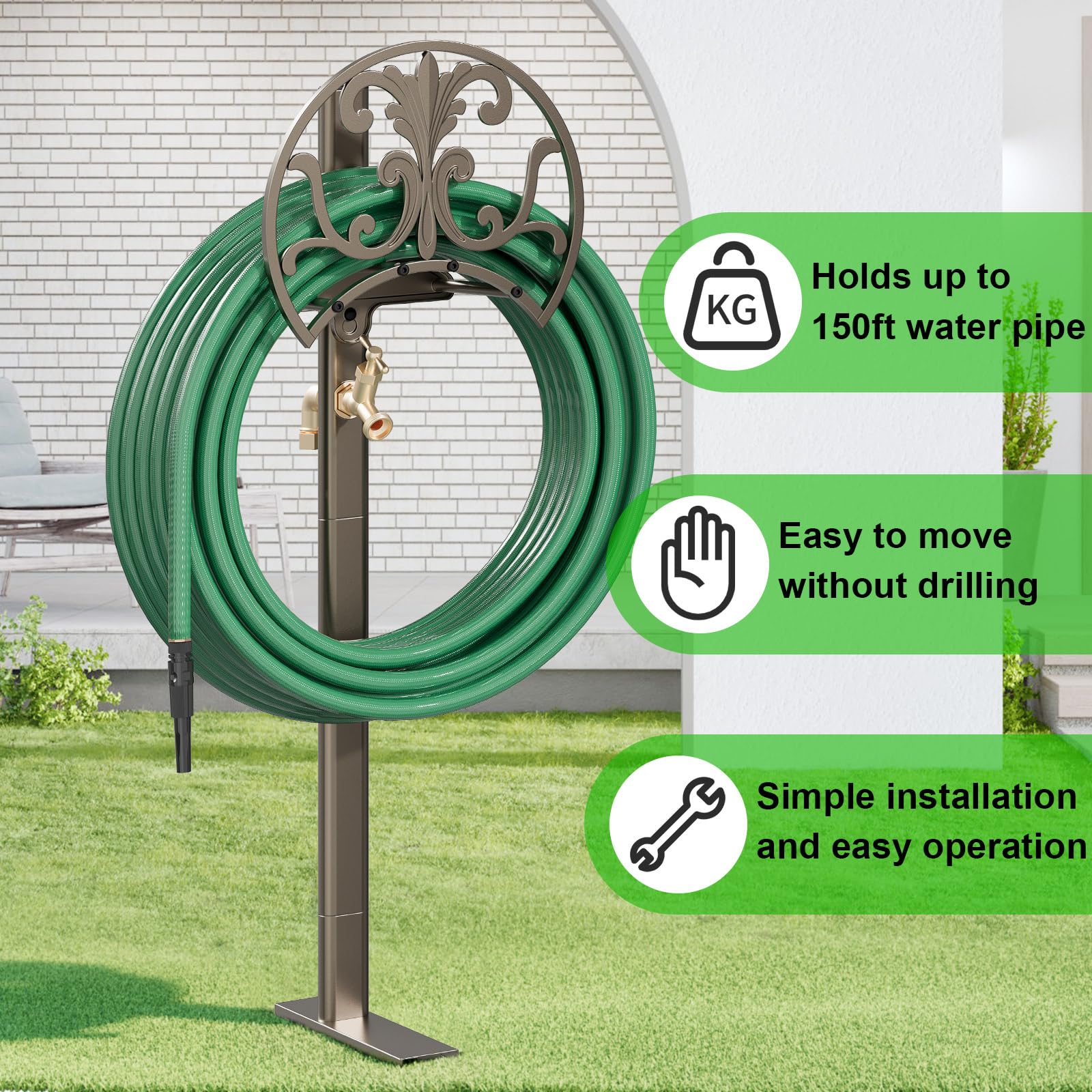 GOFORWILD scale comparison beside yard tools shows true size and capacity