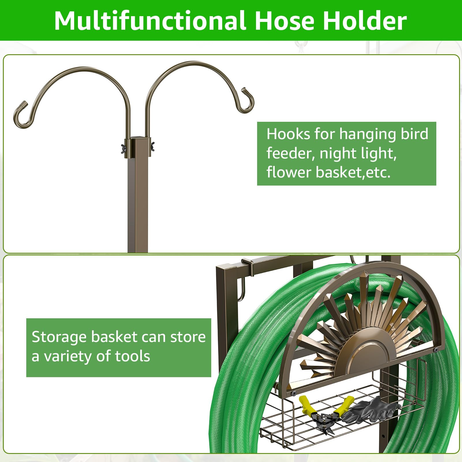 GOFORWILD side profile with 150ft 5/8" hose demonstrating tidy storage benefit