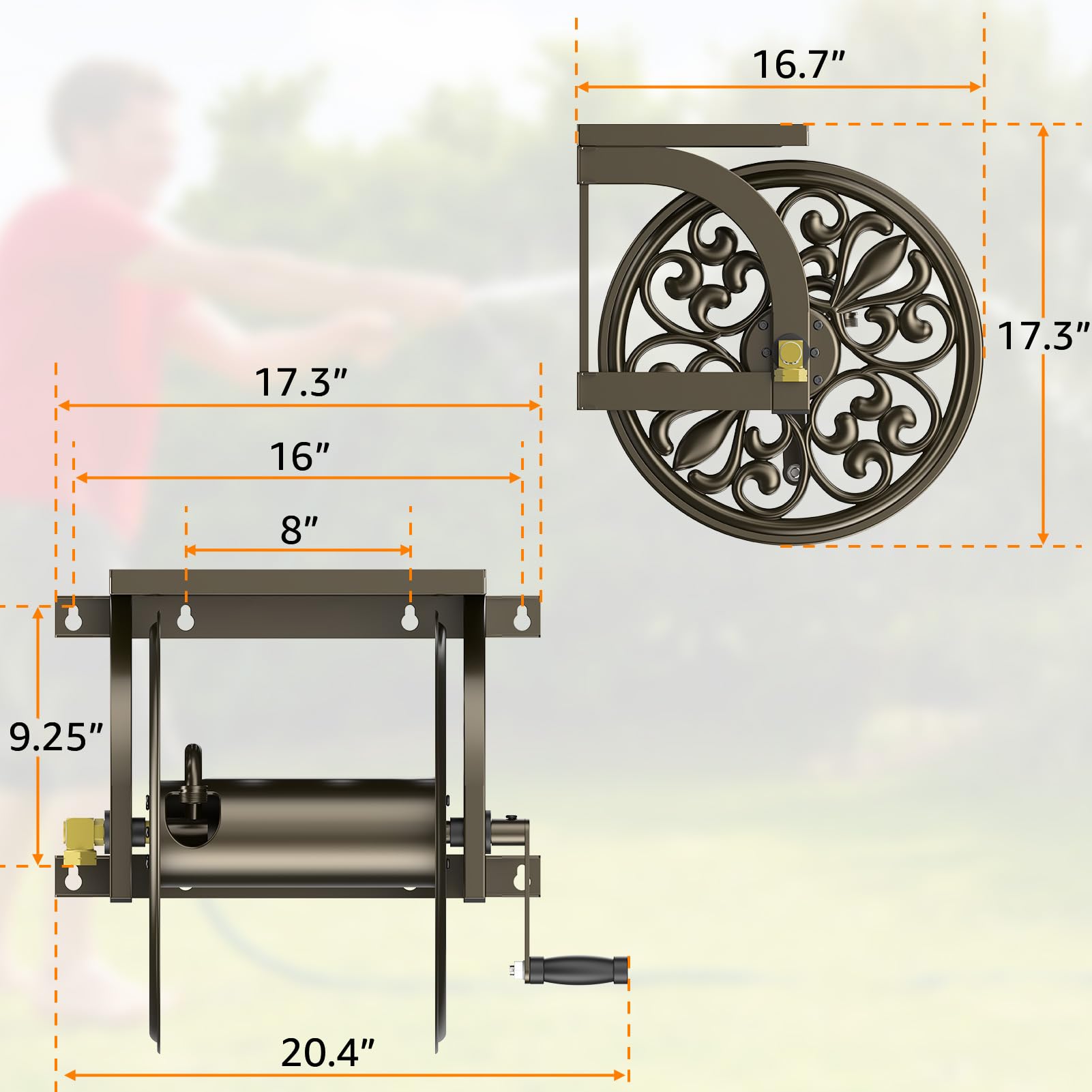 GOFORWILD soft-grip crank handle demonstrating comfortable winding