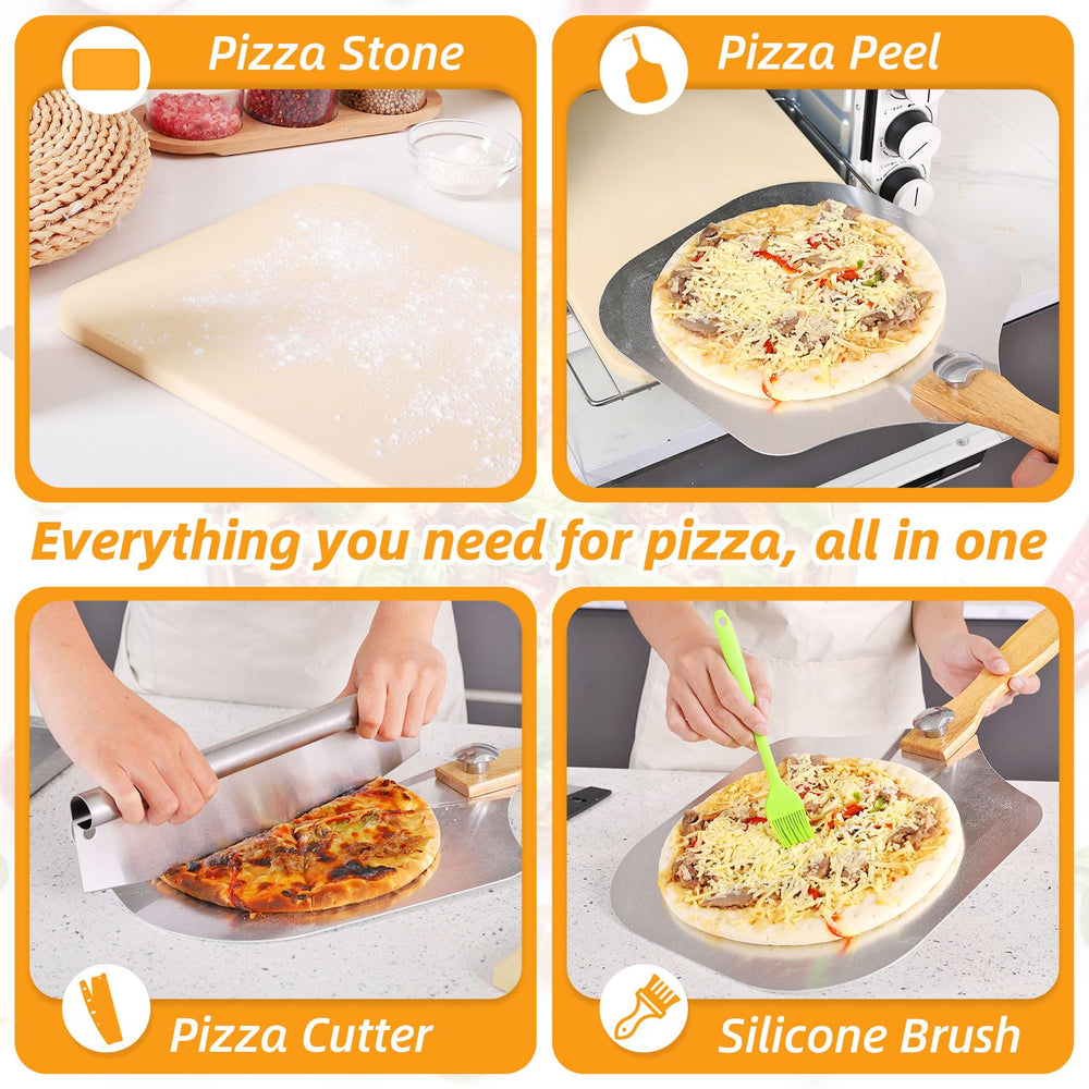 GOFOWRK cooked pizza on stone showing golden crust and crunchy bottom benefit