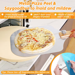 GOFOWRK stone in oven with pizza demonstrating even browning and professional results