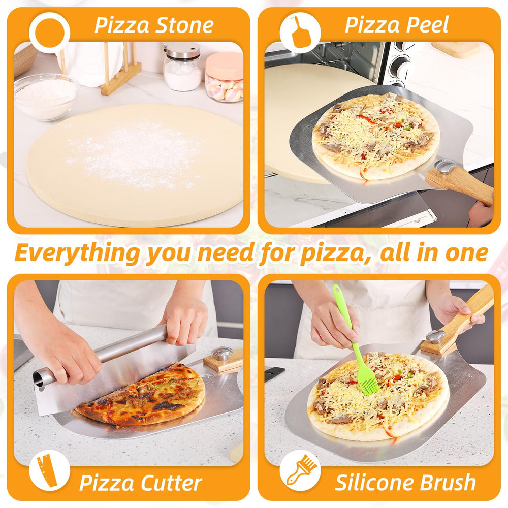 GOFOWRK stone next to ruler to show 15-inch scale and clear fit for home ovens