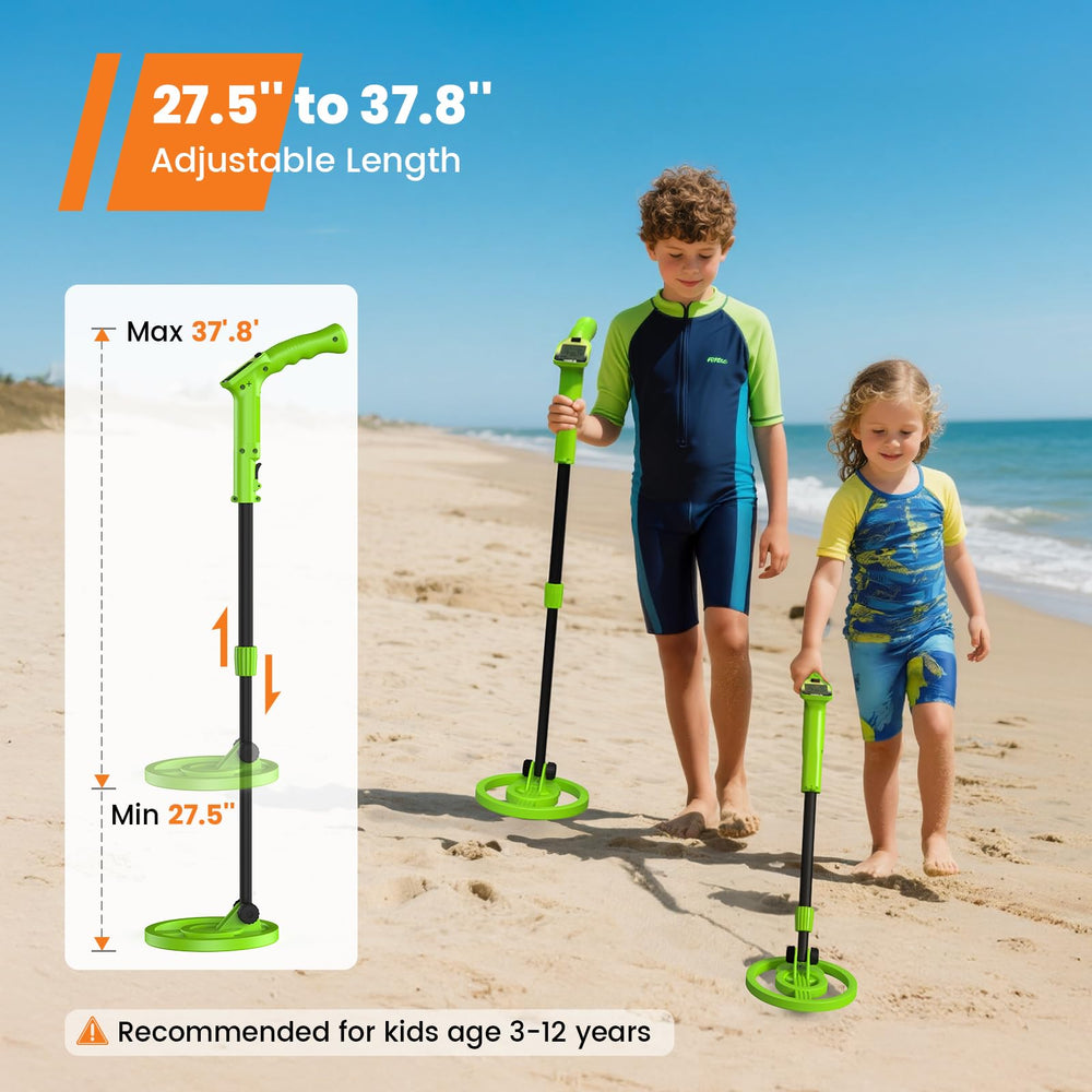 gogonova shovel rake and 9V battery accessory kit for immediate treasure hunting