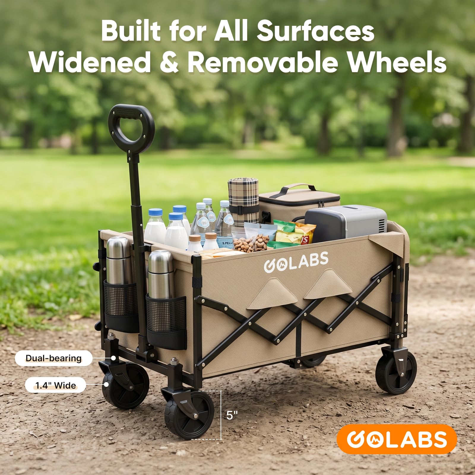 GOLABS WA1 wheel being removed for cleaning, GOLABS design simplifies maintenance
