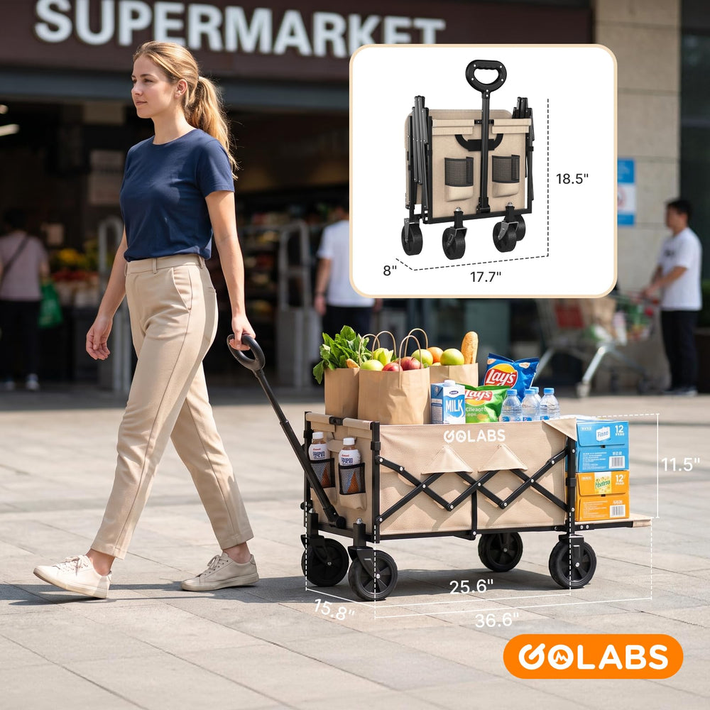GOLABS WA1 on grass at a picnic with drinks in cup holders, GOLABS enhances outings