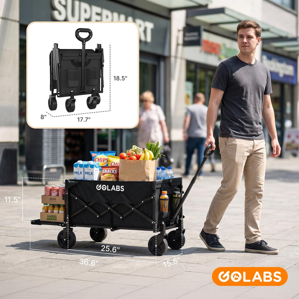 GOLABS WA1 on beach with gear showing versatile outdoor hauling benefit