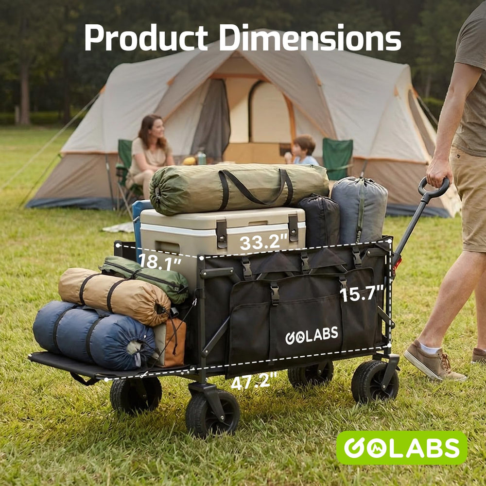 GOLABS telescoping handle and brake demonstrating stable control and locking