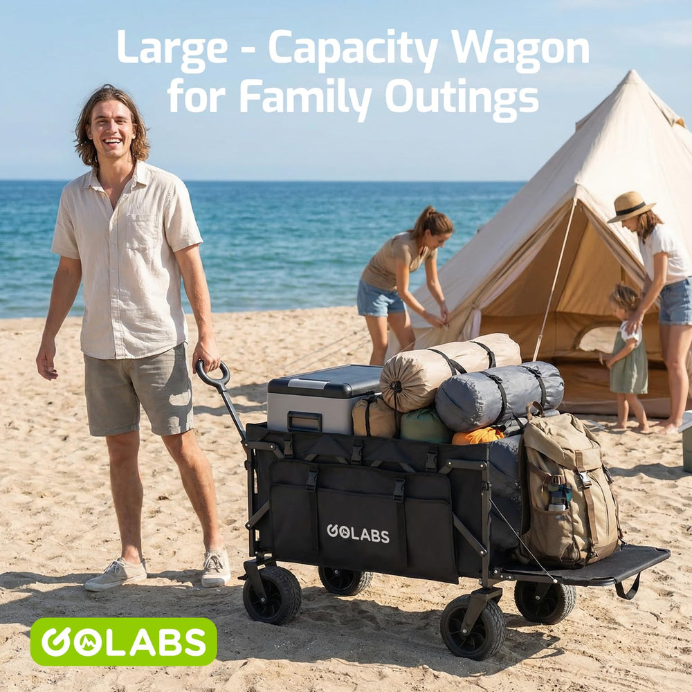 GOLABS open tailgate showing room for long items and easier loading