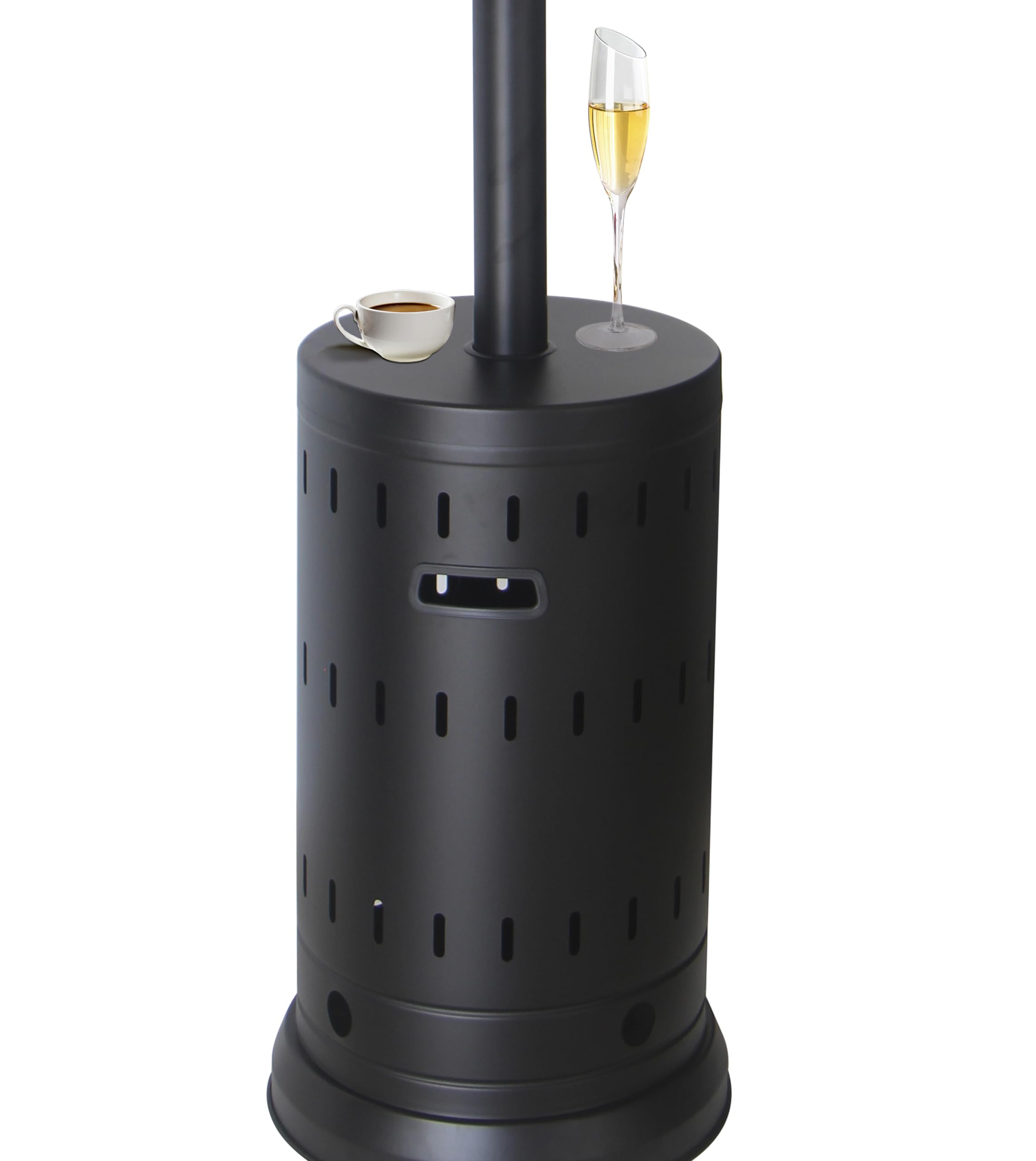 Golden Flame full 89-inch height shown next to furniture for scale