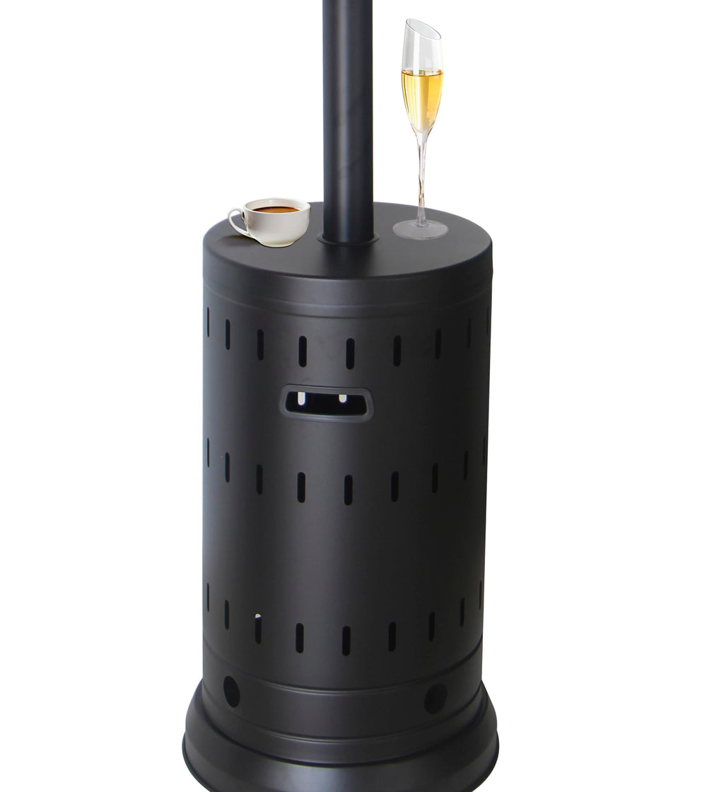 Golden Flame full 89-inch height shown next to furniture for scale